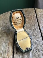 Rare Antique German Ring Holder Box with Leather Cover