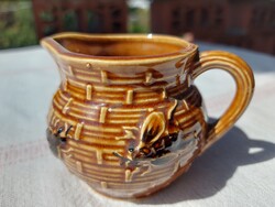 HONEYCOMB MAJOLICA PITCHER