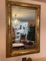 Antik, barokk stílusú, hatalmas antik blondel tükör