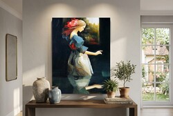 Olasz modern olajfestmény vásznon (100x75 cm) tanúsítvánnyal, szignózott