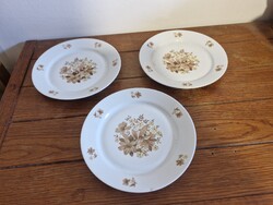 3 db retro Alföldi Porcelán Panni dekoros virágmintás tányér