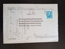 D210653   Levelezőlap 1935 Magyarbánhegyes – Tiszaszalka – Lakcímnyilvántartás