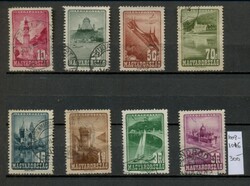 M144 - Magyarország 1947. Repülő IV. teljes légiposta bélyegsor, 8 db pecsételt
