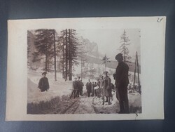 1 vh. Osztrák–magyar hegyi katonák hóeltakarítás K.u.k. Gebirgstrainwerkstätte Nr. 17, Feldpost