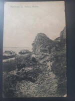 Cári Oroszország – Volga-parti kikötő, hajóállomás és sziklás part, 1917 előtt