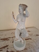 Herendi porcelán tükrös női akt!