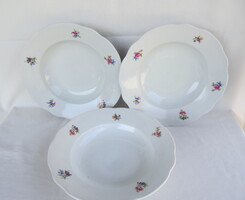 Zsolnay porcelán leveses tányér 3 db együtt