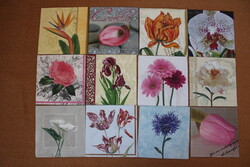 12 pcs of floral napkins