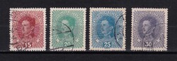 1917 Ausztria Pecsételt Bélyegsor Károly Császár