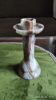 Gyertyatartó (14,5 cm) Vintage ónix márvány
