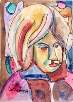 Németh Miklós - 30 x 20 cm tempera, papír