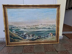 1974.-osztrák művész GOYA: SZENT IZIDOR KÖRMENET  MÉM-  VAGY HOMAGGE-100x70 + keret
