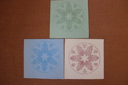 3 large, single-layer, old napkins