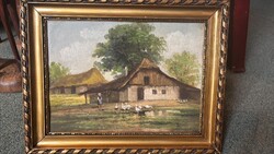 Jánossy szignós olajkép - restaurált