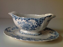 SARREGUEMINES FOOTED SAUCER - FLEURY
