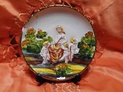 Capodimonte olasz porcelán  dísztányér