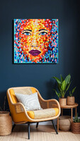 JMModernAbstract: COLORFUL YOUTH 60X60 cm-es kortárs festmény