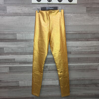Tezenis aranyszínű kígyóbőr mintás női leggings, S