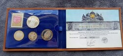 1965-ös osztrák ünnepi ezüst Proof érmekészlet (Bécsi Egyetem évfordulós sor