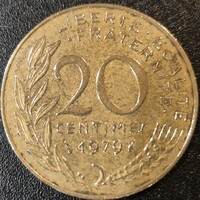 Franciaország 20 centime, 1979.
