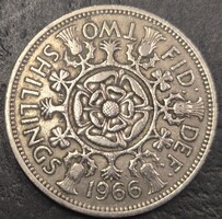 Egyesült Királyság 2 Shilling (Florin), 1966.