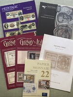 6 Mixed Paper Money Auction Catalogs