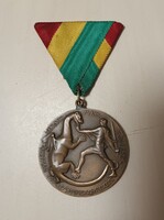 Szent György bronz emlékérme szalaggal 1939