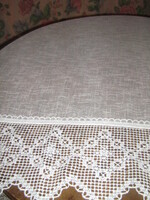 Gyönyörű vintage stílusú csipkés vitrázs függöny