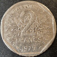 Franciaország 2 frank, 1979.
