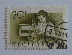1955 Munka 20 fillér pecsételt