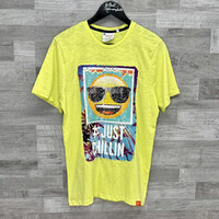 Vivid Yellow Glitter 'Petting' Teen Boy Top 170/176