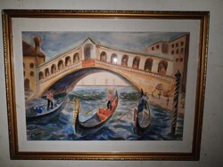 Biai - Föglein István (1905-1974) - Velence - gyönyörű régi festmény.