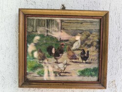 Galló M. Baromfi Udvar festmény