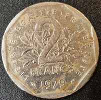 Franciaország 2 frank, 1979.
