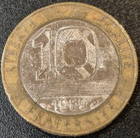 Franciaország 10 frank 1989.