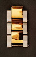 Gold-plated 3pcs. Watch links (ROLEX design) in Budapest.