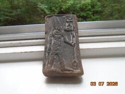 Ancient Oriental Carved Stone Seal with Ruler or Deity