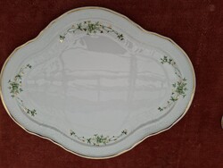 HOLLÓHÁZI ERIKA DEKORRAL DÍSZÍTETT PORCELÁN TÁLCA GYÖNYÖRŰ ÉS TÖKÉLETES ARANYOZÁS