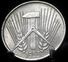 Német Demokratikus Köztársaság 5 pfennig, 1953 Verdejel ''A'' - Berlin B02A2V