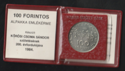 100 forint 1984 Kőrösi Csoma Sándor