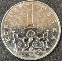 Cseh Köztársaság 1 korona, 1993.