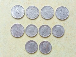Magyarország 10 db Különböző Érme 5 10 Fillér 1948-1989