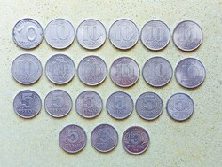Németország NDK 21 db Különböző Érme 5 10 Pfennig 1952-1989