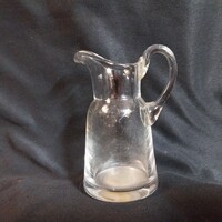 Vintage Mini Glass Pouring Jug, Scandinavian Style Decorative Small Glass
