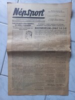 Népsport 1954. október 11. Magyarország–Svájc 3:0 Aranycsapat Puskás Kocsis