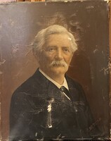 Albert Maurer (1878–1939) – Férfi portré (1909, Müncheni iskola, Szignált!)