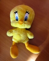 Old Rare Retro Choorike Plush Toy with Plastic Eyes 30 cm 90s / Vintage Warner Bros.