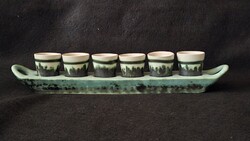 Gorka Géza Gorka Géza ceramic pálinka set tray + 6 glasses flawless
