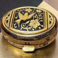Toledói damaszkolt antik doboz 1960-ból, gyűrűs doboz, gyógyszertartó, Vintage ékszeres dobozka, box
