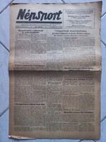 Népsport 1954. október 22. Aranycsapat – Magyar–csehszlovák válogatott mérkőzés